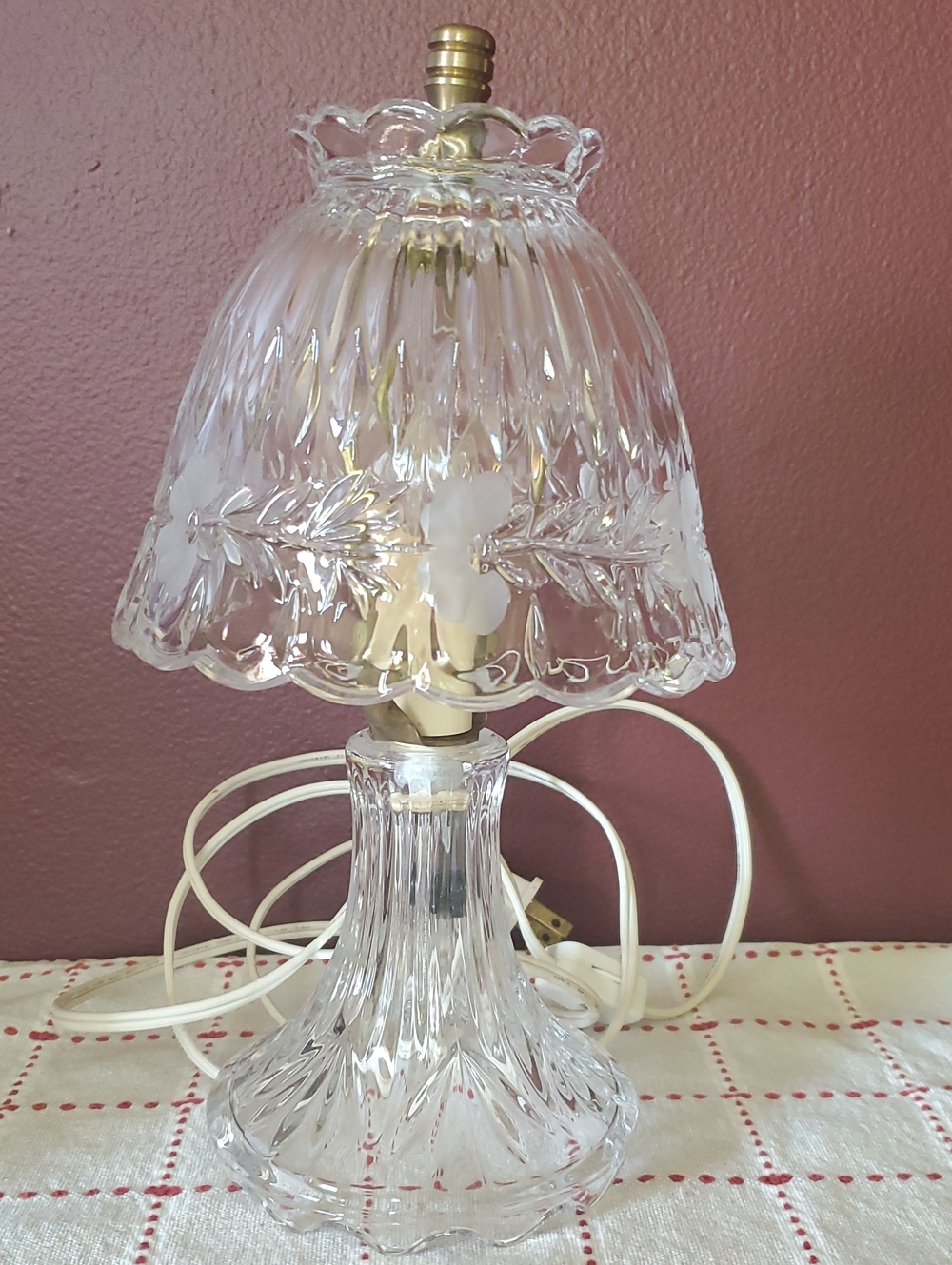 Vintage Princess House Heritage Romance Crystal Bedroom Lamp